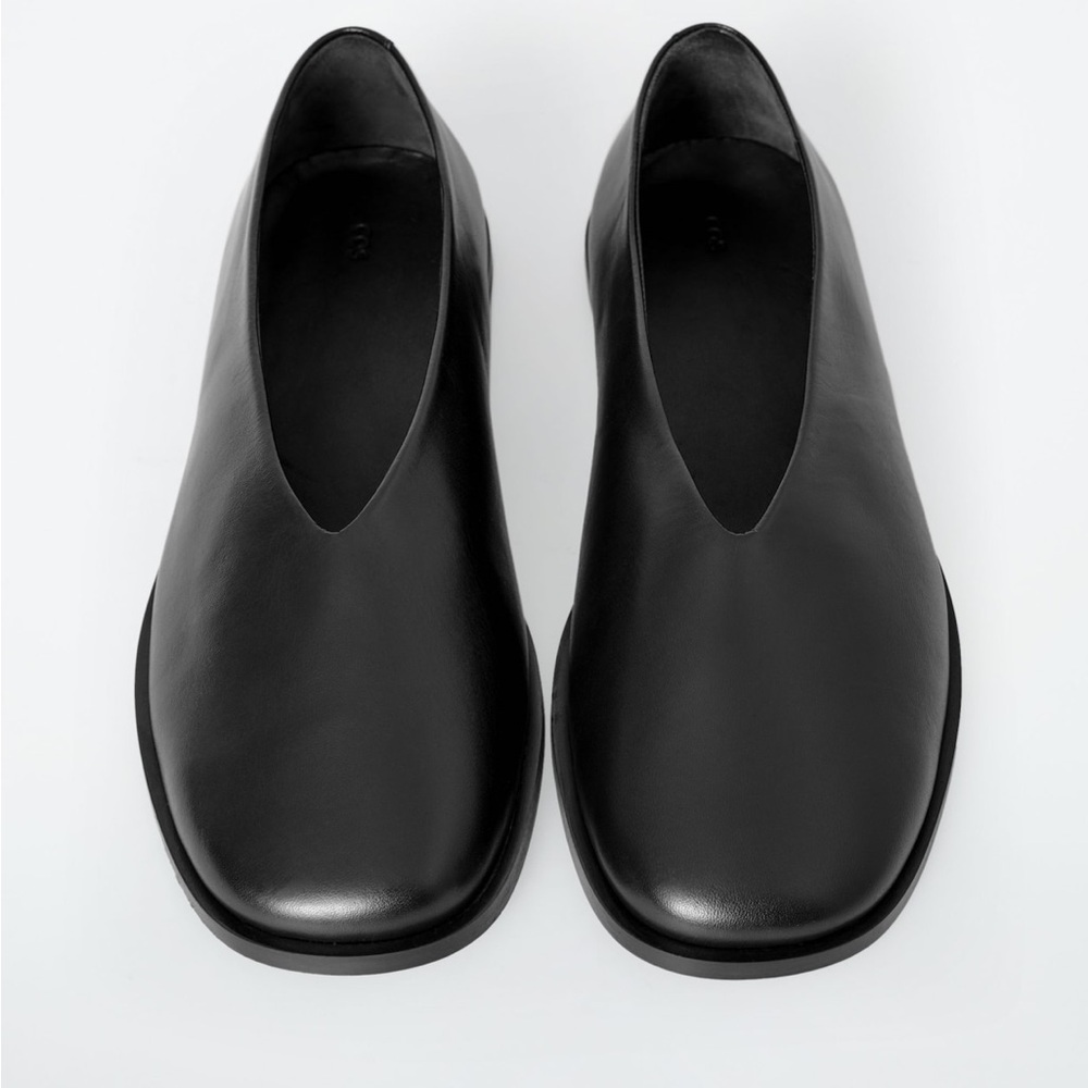 COS Black Leather Women's Loafers
